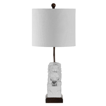 Guardian Lion 27.5" Ceramic Classic Modern LED Table Lamp - JONATHAN Y